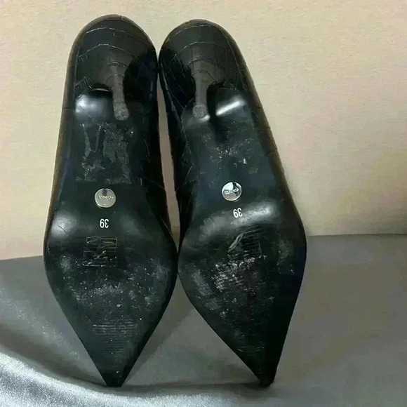 Topshop women's tatiana pointy toe pumps embossed  leather - Picture 9 of 9